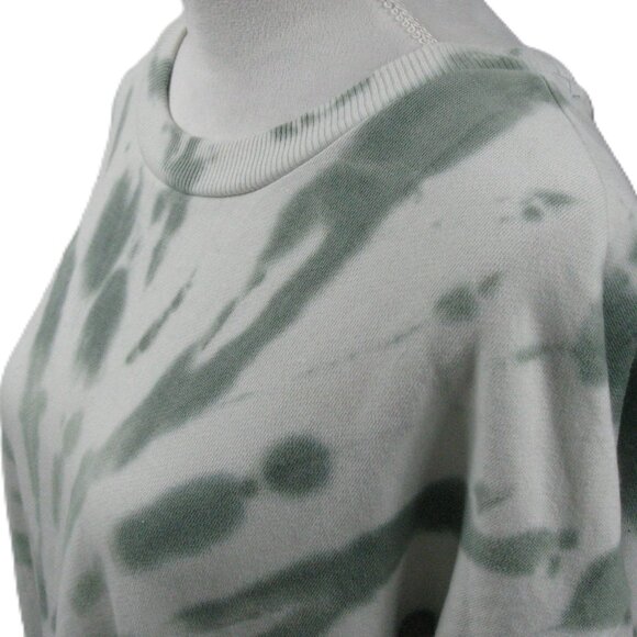 90 Degree Green/White Tie Die Crew Neck Sweatshirt Size Large - Picture 2 of 6